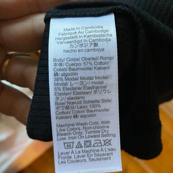 J Crew Ribbed Tank Top w Bows - Picture 4 of 5